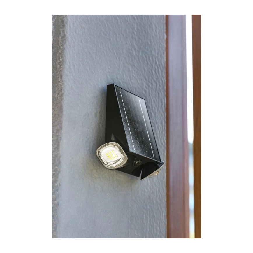 Viking - Aplique de parede solar LED regulável e flexível com sensor LED 1,3 W / 3,7 V IP44 4000 K 2000 mAh