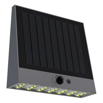 Viking - Aplique de parede solar LED dimerizável com sensor LED/2W/3,7V IP54 4000K 2000 mAh