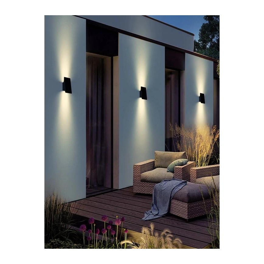 Viking - Aplique de parede solar LED dimerizável LED/1,5W/3,7V IP65 4000K 2000 mAh