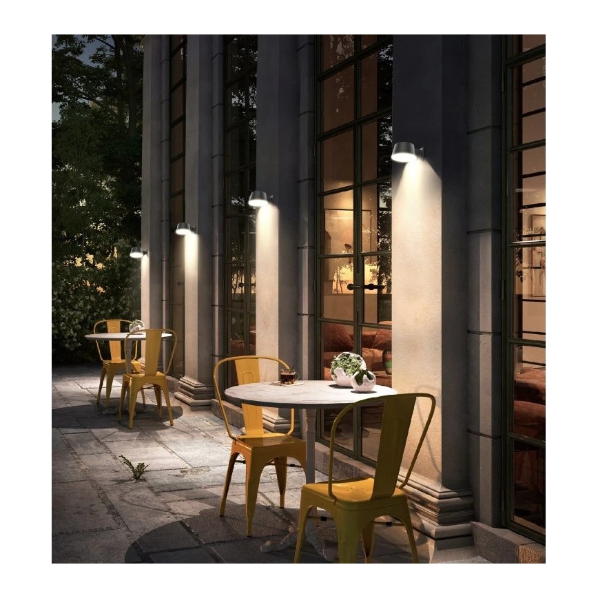 Viking - Candeeiro de parede solar LED dimerizável com sensor LED/1W/3,7V IP44 4000K 2000 mAh