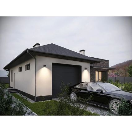 Viking - Candeeiro de parede solar LED dimerizável com sensor LED/1W/3,7V IP44 4000K 2000 mAh