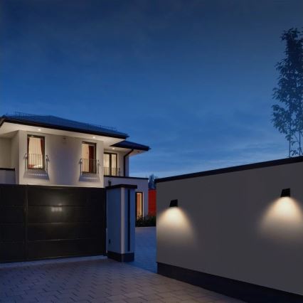 Viking - Aplique de parede solar LED dimerizável com sensor LED/2W/3,7V IP54 4000K 2000 mAh