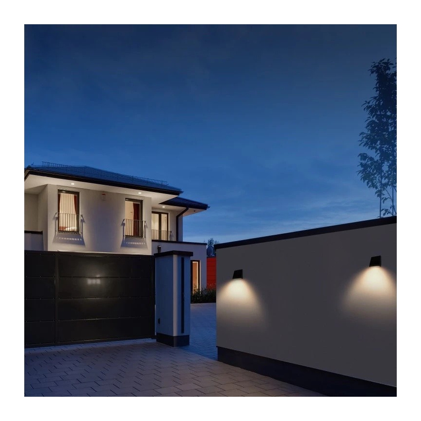 Viking - Aplique de parede solar LED dimerizável com sensor LED/2W/3,7V IP54 4000K 2000 mAh