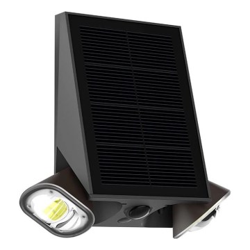 Viking - Aplique de parede solar LED regulável e flexível com sensor LED 1,3 W / 3,7 V IP44 4000 K 2000 mAh