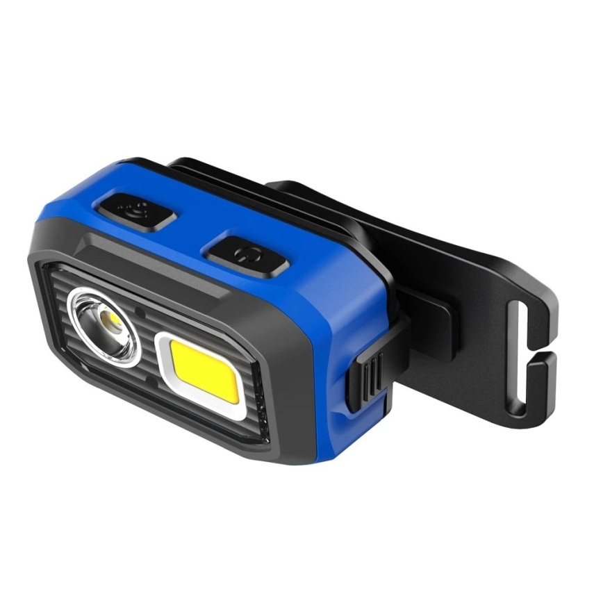 Viking - Lanterna frontal LED recarregável com sensor e intensidade regulável, 5V, IPX4, 400 lm, 3xAAA/1000 mAh