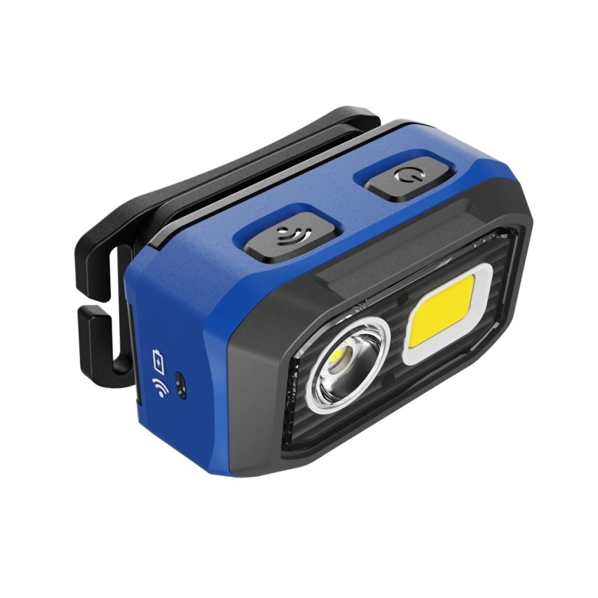 Viking - Lanterna frontal LED recarregável com sensor e intensidade regulável, 5V, IPX4, 400 lm, 3xAAA/1000 mAh