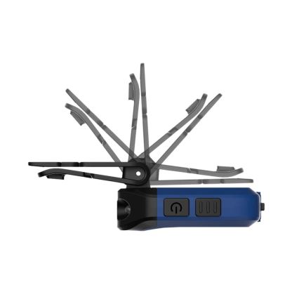 Viking - Lanterna recarregável LED com intensidade regulável, sensor e luz LED vermelha/5V IPX4 200 lm 500 mAh