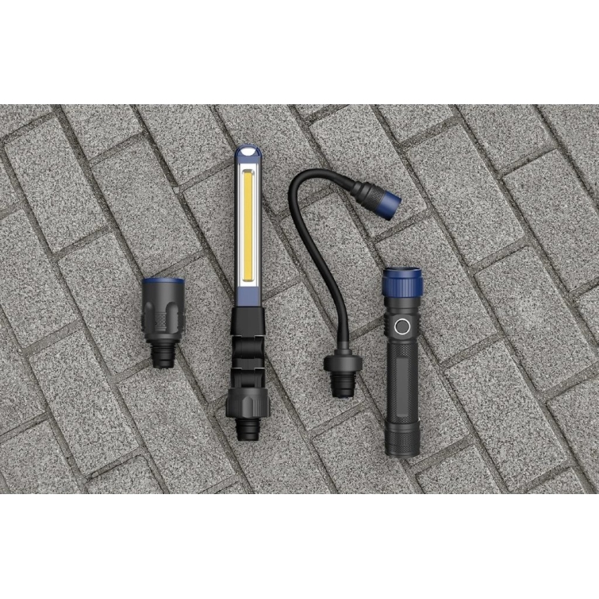 Viking - Lanterna recarregável dimerizável 3 em 1 LED/5V IPX4 380 lm 2200 mAh