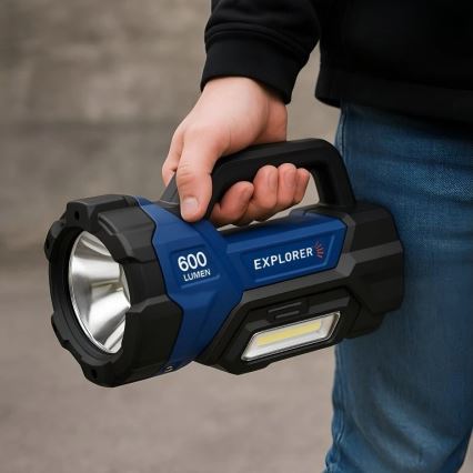 Viking - Lanterna recarregável LED regulável, 5V, IPX4, 1000 lm, 8000 mAh