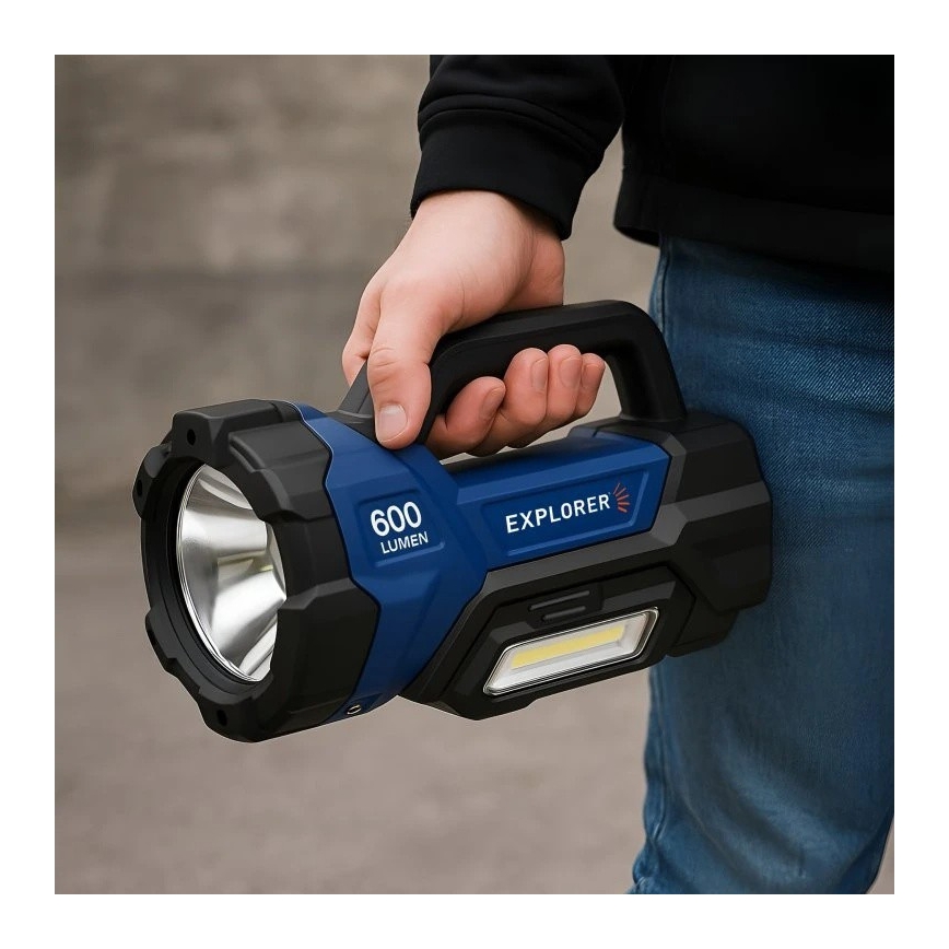 Viking - Lanterna recarregável LED regulável, 5V, IPX4, 1000 lm, 8000 mAh