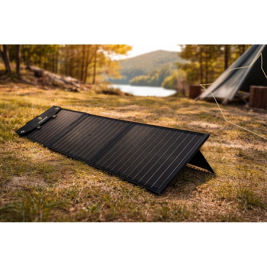 Viking - Painel solar USB Power Delivery 60W/20V IPX4 preto