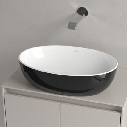 Villeroy & Boch 438848BCT8 - Lavatório embutido ARTIS 48x32,5 cm cerâmica/preto