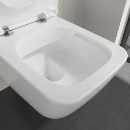 Villeroy & Boch 4611RLR1 - Sanita suspensa com assento SoftClose VENTICELLO cerâmica/branco