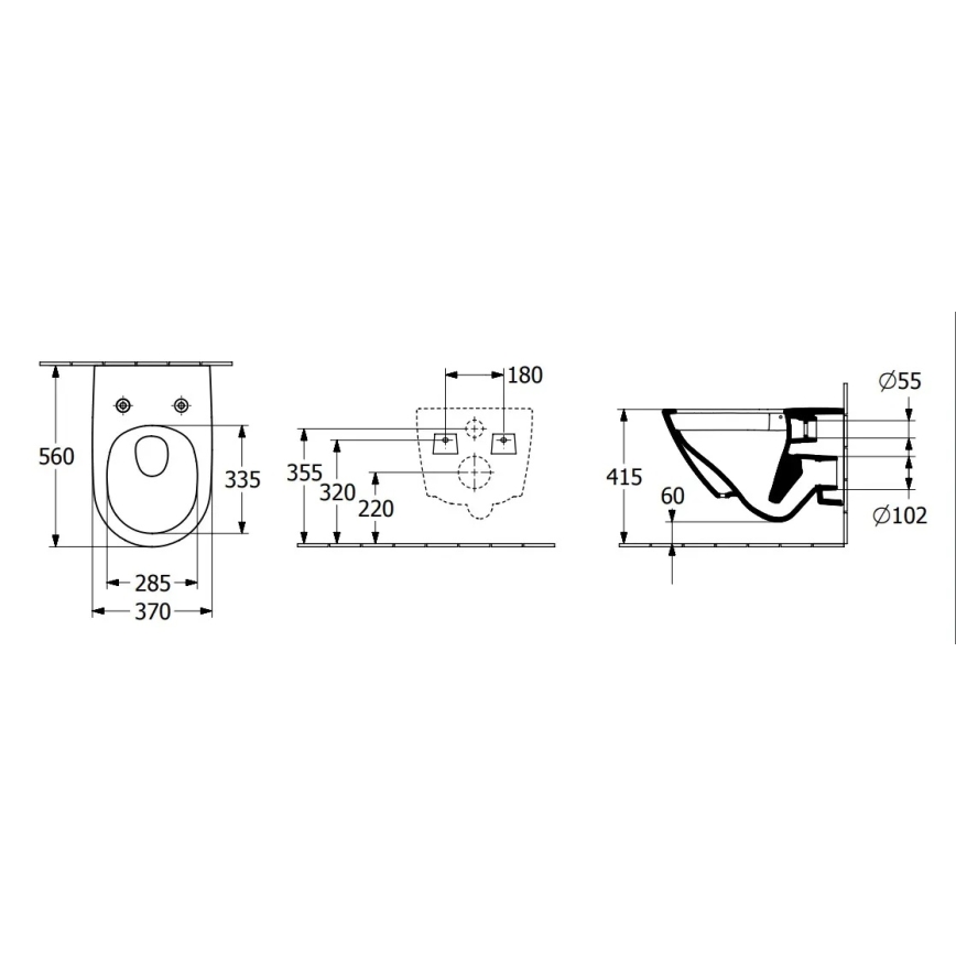 Villeroy & Boch 4670T0T2 - Sanita suspensa SUBWAY 3.0 cerâmica/branco