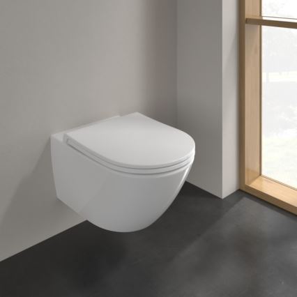 Villeroy & Boch 4670T901 - Sanita suspensa com assento SoftClose SUBWAY 3.0 cerâmica/branco