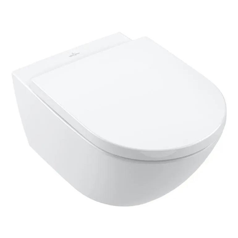 Villeroy & Boch 4670TS01 - Sanita suspensa SUBWAY 3.0 em cerâmica, com assento de fecho amortecido SoftClose, branca