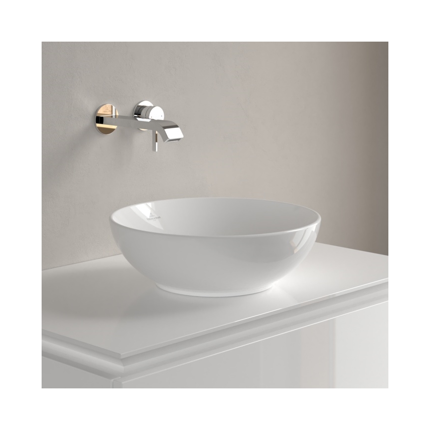 Villeroy & Boch 4A450001 - Lavatório de bancada LOOP&FRIENDS Ø 38 cm, cerâmica branca