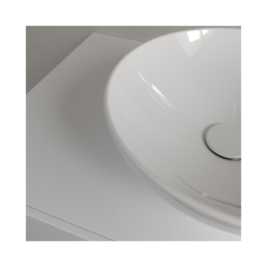 Villeroy & Boch 4A450001 - Lavatório de bancada LOOP&FRIENDS Ø 38 cm, cerâmica branca