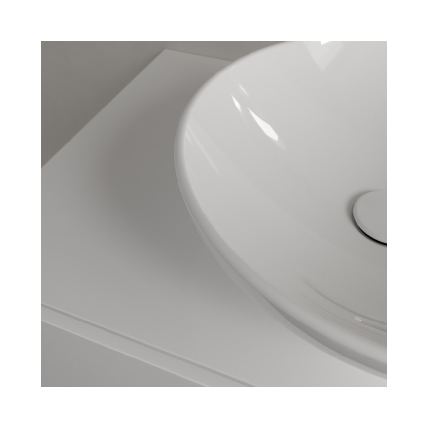 Villeroy & Boch 4A460001 - Lavatório de bancada LOOP&FRIENDS, diâmetro 42 cm, cerâmica branca