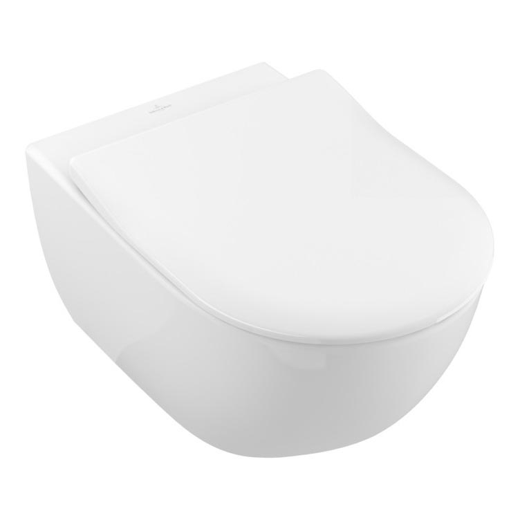 Villeroy & Boch 5614R201 - Sanita suspensa SUBWAY 2.0 com assento SoftClose, em cerâmica branca