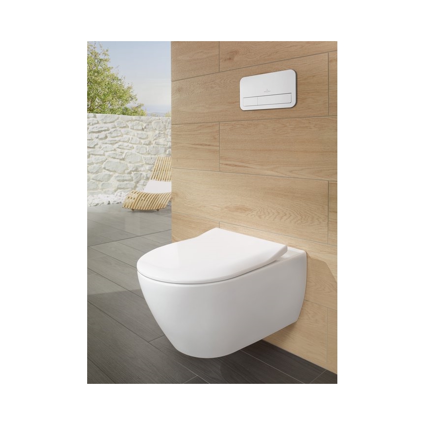 Villeroy & Boch 5614R201 - Sanita suspensa SUBWAY 2.0 com assento SoftClose, em cerâmica branca