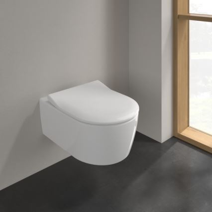 Villeroy & Boch 5656RSR1 - Sanita suspensa com assento SoftClose AVENTO, cerâmica/branco