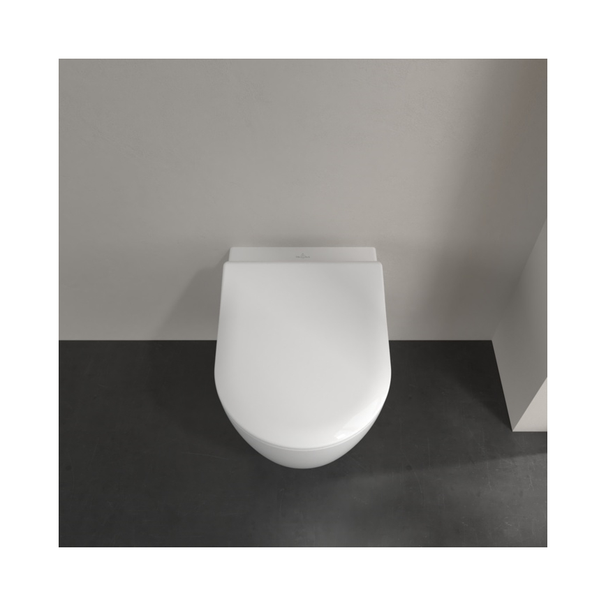 Villeroy & Boch 5656RSR1 - Sanita suspensa com assento SoftClose AVENTO, cerâmica/branco