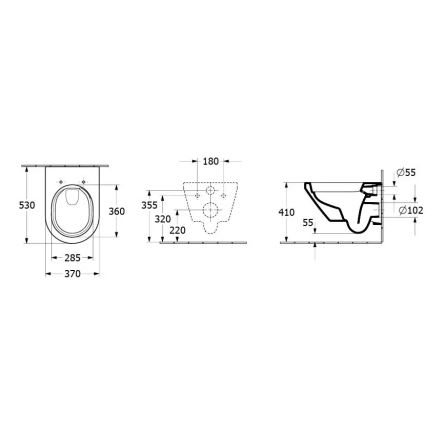 Villeroy & Boch 5684CLR1 - Sanita suspensa com assento SoftClose ARCHITECTURA cerâmica/branco
