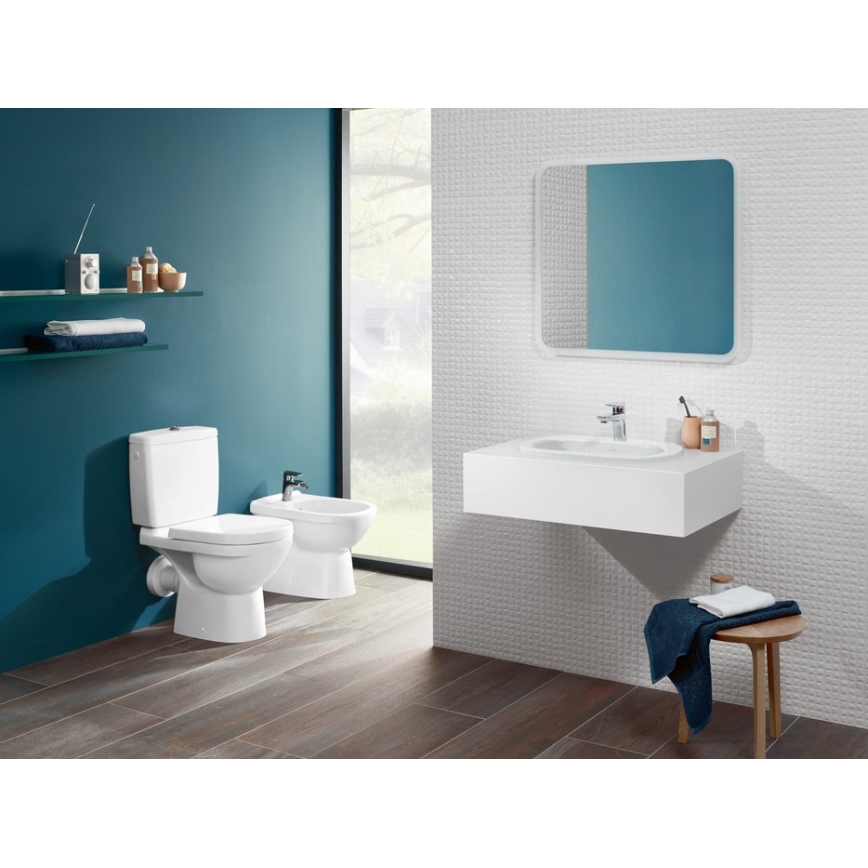 Villeroy & Boch 5760G101 - Cisterna combinada de descarga O.NOVO, entrada traseira/lateral, branca