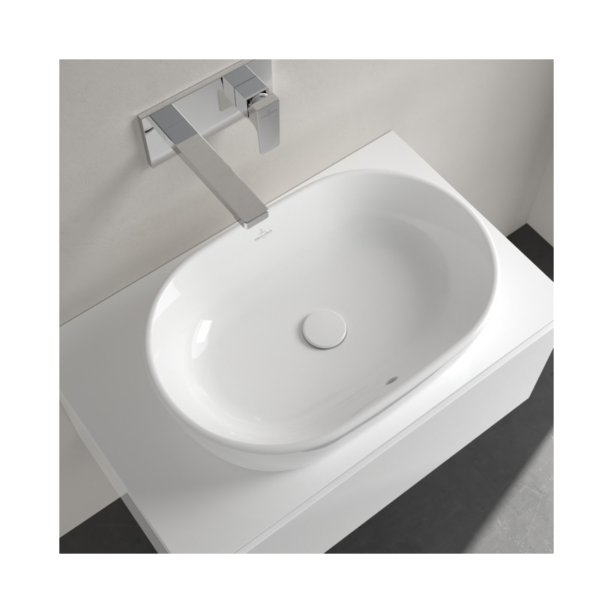 Villeroy & Boch 5A266001 - Lavatório de sobrepor para bancada ARCHITECTURA 60 x 40 cm cerâmica/branca