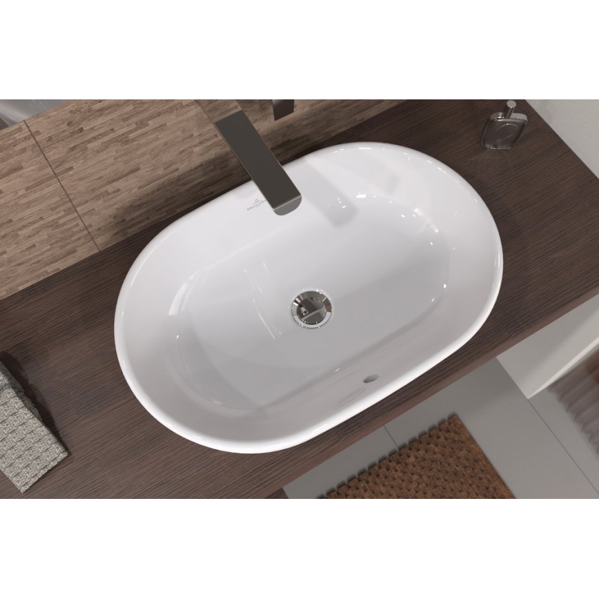 Villeroy & Boch 5A266001 - Lavatório de sobrepor para bancada ARCHITECTURA 60 x 40 cm cerâmica/branca