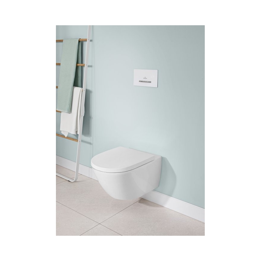 Villeroy & Boch 92216168 - Botão de descarga VICONNECT branco/cromado brilhante