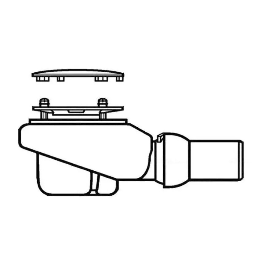 Villeroy & Boch 92250068 - Conjunto de drenagem para bases de duche SUBWAY, diâmetro 9 cm, branco