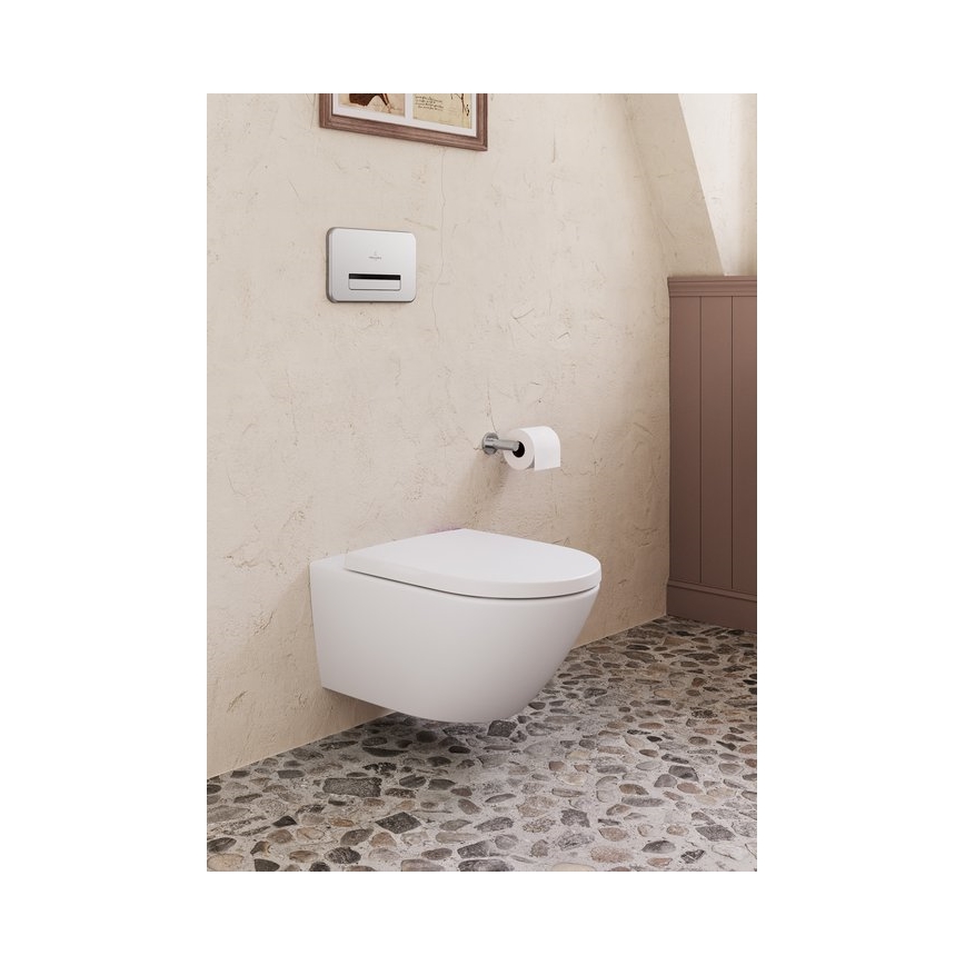 Villeroy & Boch TVA15101400061 - Suporte para papel higiénico ELEMENTS, acabamento em cromo brilhante