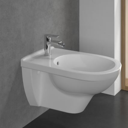 Villeroy & Boch TVB10420111061 - Misturador para bidé com válvula de escoamento O.NOVO, acabamento cromado brilhante