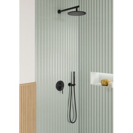 Villeroy & Boch TVC000462000K5 - Suporte para duche com saída, preto mate