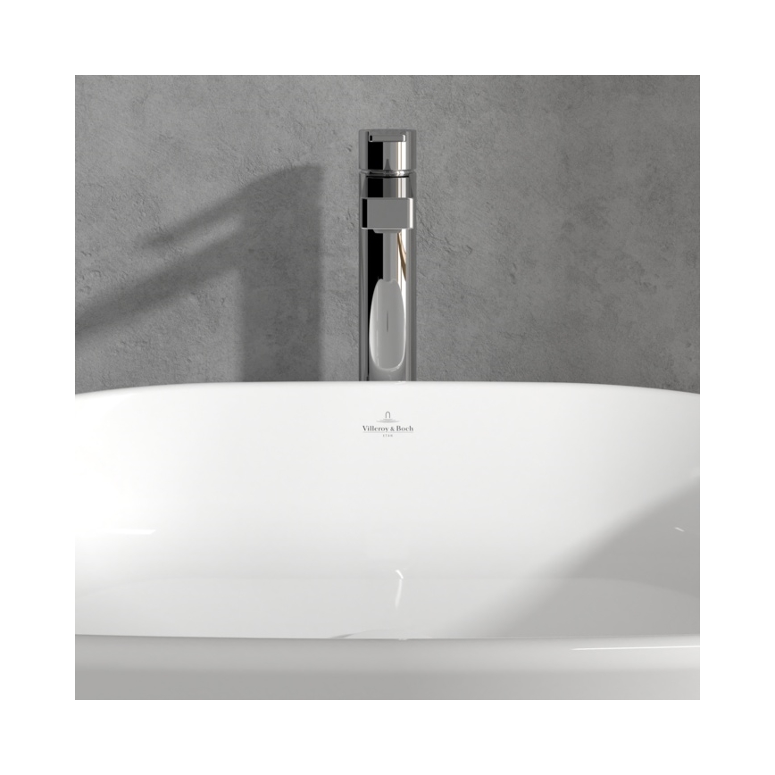 Villeroy & Boch TVW10300500061 - Misturador para lavatório + válvula de escoamento ARCHITECTURA 32,9 cm cromado brilhante