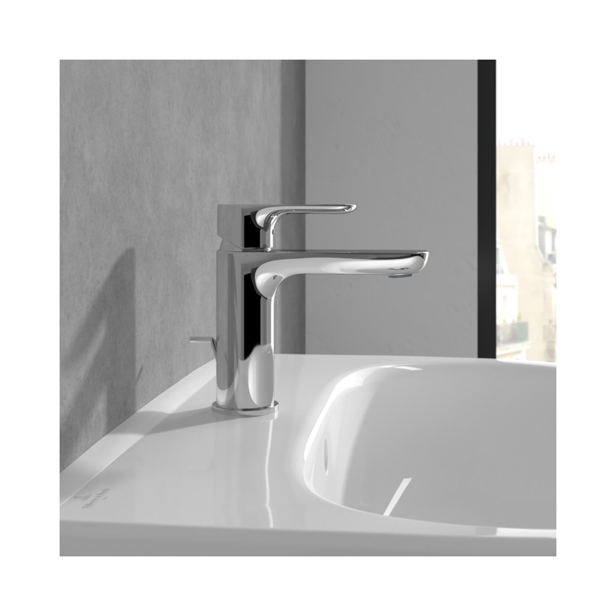 Villeroy & Boch TVW10400400161 - Misturador para lavatório O.NOVO 15,5 cm cromo brilhante