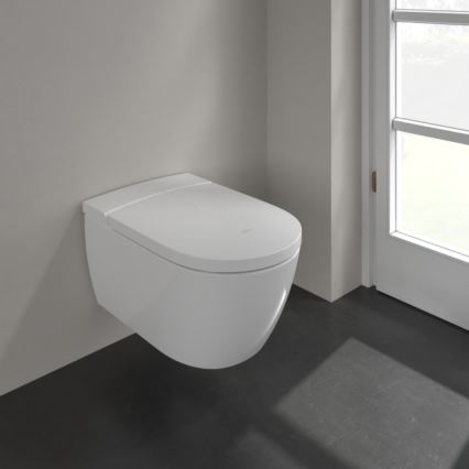 Villeroy & Boch V0E100R1 - Bidé suspenso com assento SoftClose VICLEAN cerâmica/branco +controlo remoto