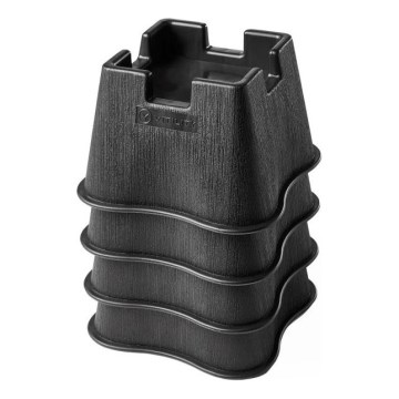 Vitility - Conjunto de 4 elevadores para cama de 7 cm, preto