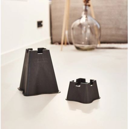 Vitility - Conjunto de 4 elevadores para cama de 7 cm, preto
