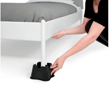 Vitility - Conjunto de 4 elevadores para cama de 7 cm, preto