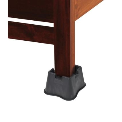 Vitility - Conjunto de 4 elevadores para cama de 7 cm, preto