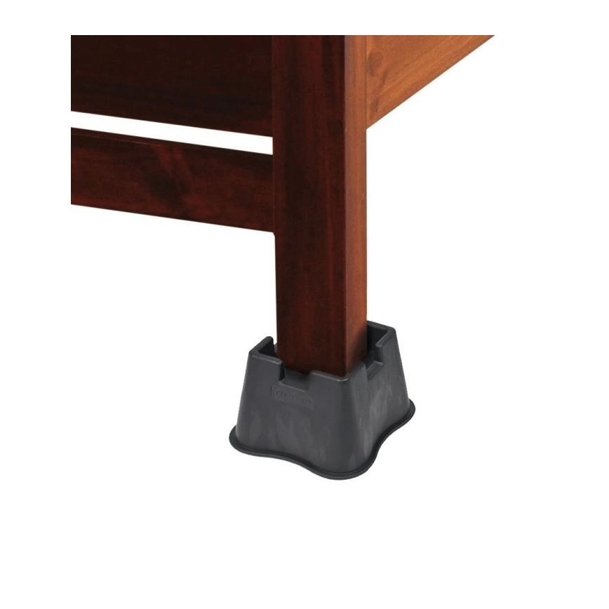 Vitility - Conjunto de 4 elevadores para cama de 7 cm, preto