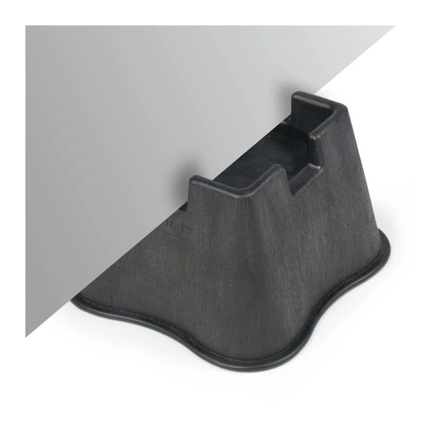 Vitility - Conjunto de 4 elevadores para cama de 7 cm, preto