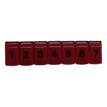 Vitility - Dispensador de medicamentos semanal vermelho