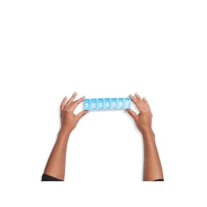 Vitility - Dispensador semanal de medicamentos azul