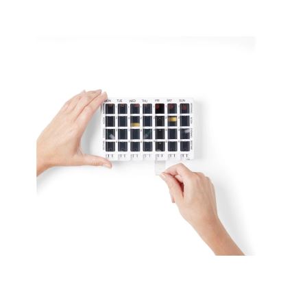 Vitility - Organizador semanal de medicamentos branco/preto