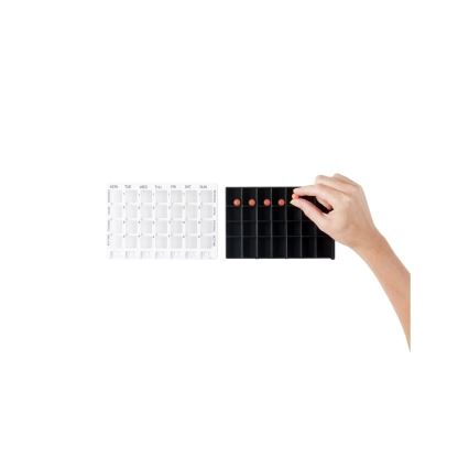 Vitility - Organizador semanal de medicamentos branco/preto