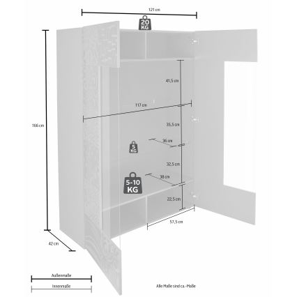 Vitrine ARIA Carvalho Sonoma